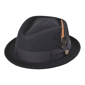 Bigalli Diamond Crown Stingy Hat in Black