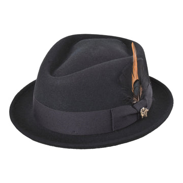 Bigalli Diamond Crown Stingy Hat in Black