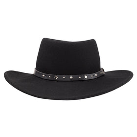 Stetson Crushable Black Hawk Wool Hat - 0