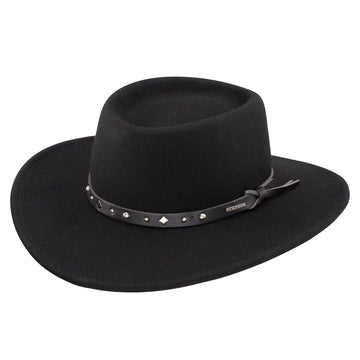 Stetson Crushable Black Hawk Wool Hat