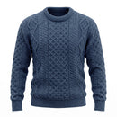 West End Inis Mor Aran Crew Neck Sweater in Caspian-1