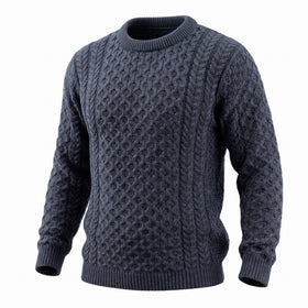 West End Kildare Merino Crew Neck Sweater in Charcoal