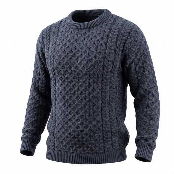 West End Kildare Merino Crew Neck Sweater in Charcoal