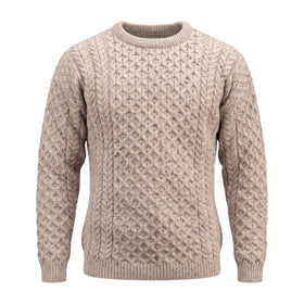 West End Kildare Merino Crew Neck Sweater in Oatmeal