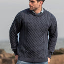 West End Kildare Merino Crew Neck Sweater in Charcoal-2