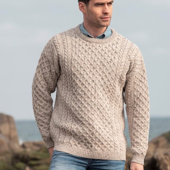 West End Kildare Merino Crew Neck Sweater in Oatmeal