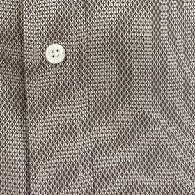 Cooper & Stewart Non-Iron Diamond Dobby Dress Shirt in Tan - 0