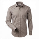 Cooper & Stewart Non-Iron Diamond Dobby Dress Shirt in Tan - Tall Sizes-1