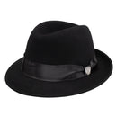 Dobbs Wool Felt Boulevard Fedora Hat in Black-1