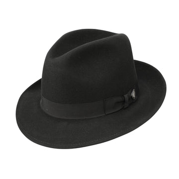 Dobbs 100% Wool Felt 'Fox' Hat in Black (Size Small Only)