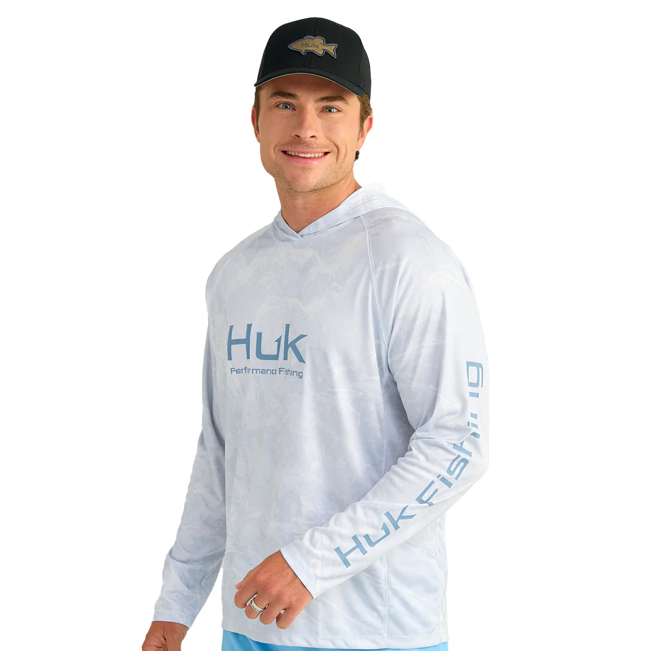 Huk Pusuit Mossy Oak Hoodie in Bonefish