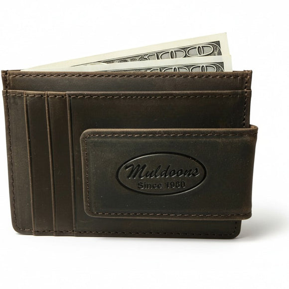 Muldoon's Leather Money Clip Wallet in Brown