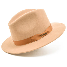 Stetson Wool Felt Markham Pinch Front Cowboy Hat in Beige