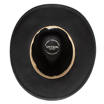 Stetson Mountain Sky Crushable Wool Hat in Black - 0