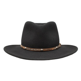 Stetson Mountain Sky Crushable Wool Hat in Black - 0
