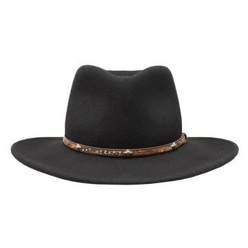 Stetson Mountain Sky Crushable Wool Hat in Black - 0