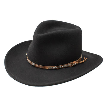 Stetson Mountain Sky Crushable Wool Hat in Black