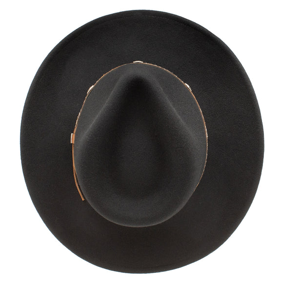 Stetson Mountain Sky Crushable Wool Hat in Black