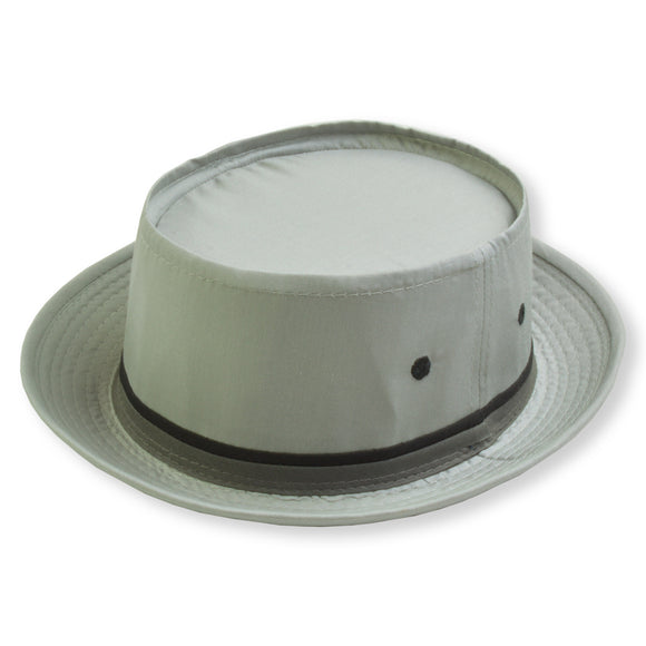 Dorfman Pacific Roll Up Bucket Hat in LIGHT GREY -