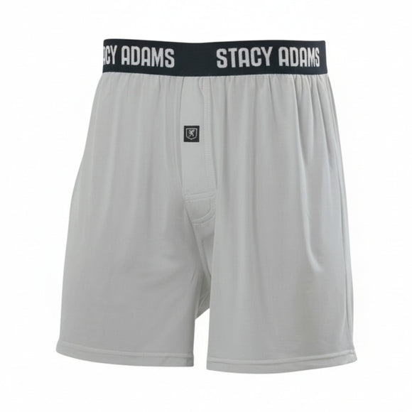 Stacy Adams Comfortblend Boxer Shorts in Silver - Big Sizes