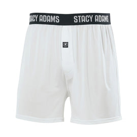 Stacy Adams Comfortblend Boxer Shorts in White - Big Sizes