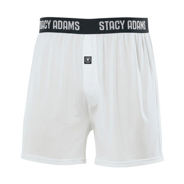 Stacy Adams Comfortblend Boxer Shorts in White - Big Sizes