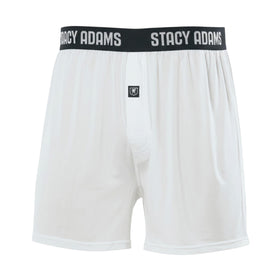 Stacy Adams Comfortblend Boxer Shorts in White - Regular Sizes