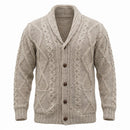 West End Kerry Aran Button Cardigan Sweater in Oatmeal-1