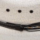 Stetson Palm Leaf Straw Square Hat with Eyelets-6
