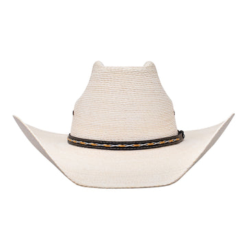 Stetson Palm Leaf Straw Square Hat with Eyelets - 0