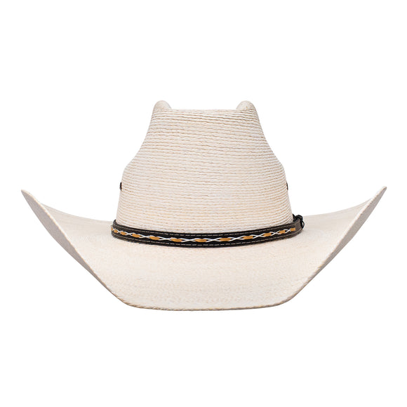 Stetson Palm Leaf Straw Square Hat with Eyelets