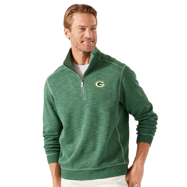 Tommy Bahama Men's Big & Tall Sport Tobago Bay Half-Zip Sweatshirt - Viridian Pine - Size XLT