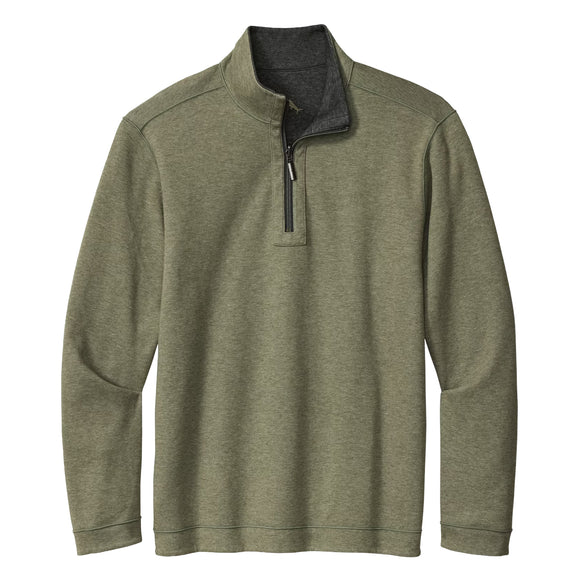 Tommy Bahama Flipview Half-Zip Sweater / Sweatshirt in Charcoal - Tall Sizes