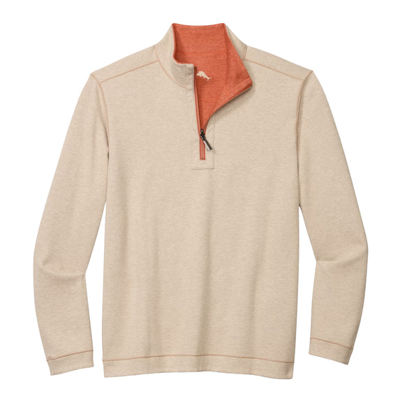Tommy Bahama Flipview Half-Zip Sweater / Sweatshirt in Salsa