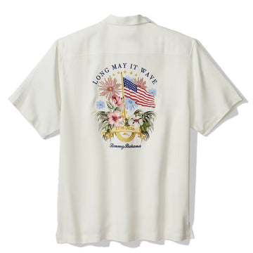 Tommy Bahama Stars & Stripes Camp Shirt in Tall Sizes
