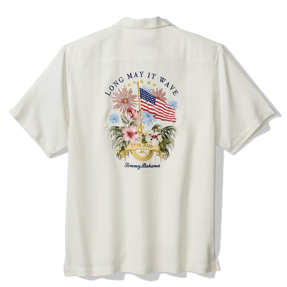 Tommy Bahama Stars & Stripes Camp Shirt in Tall Sizes