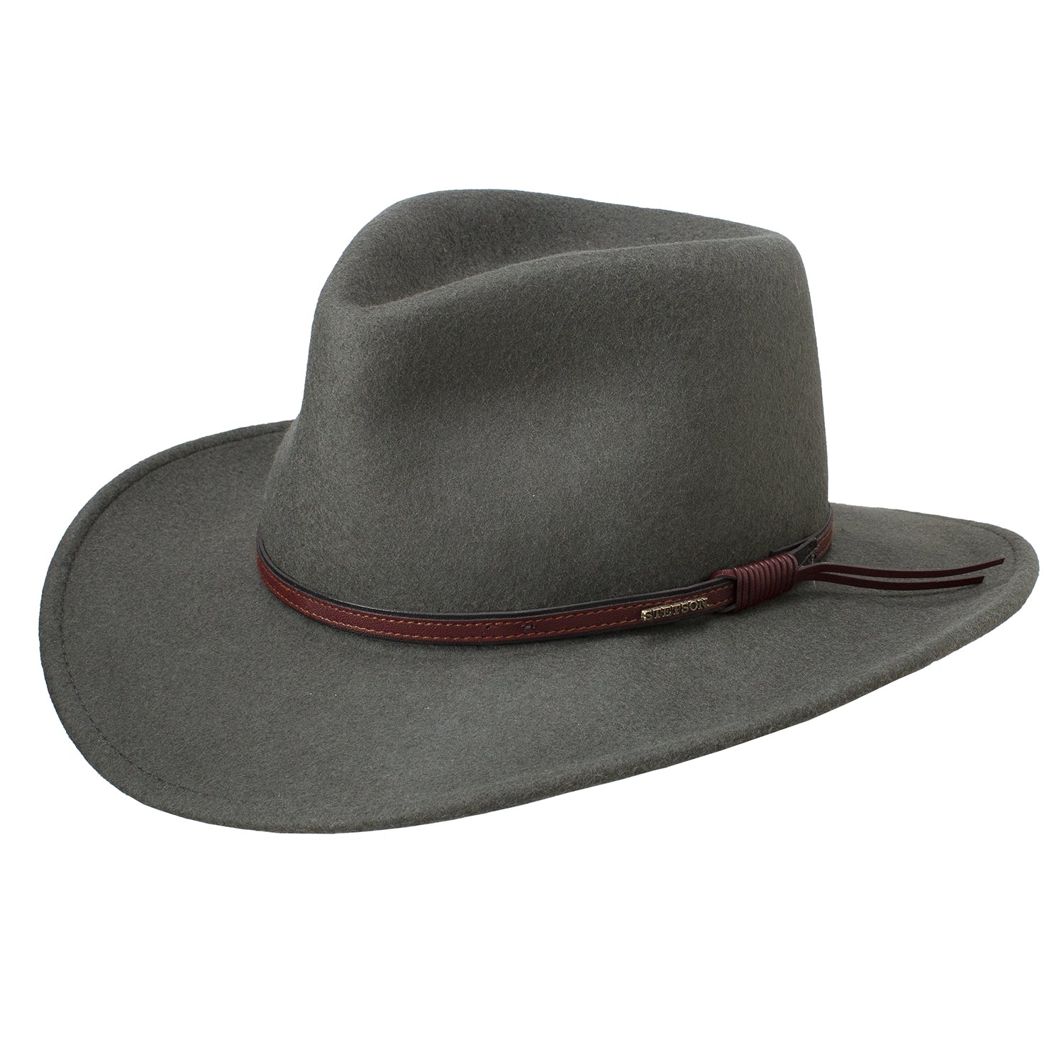 Stetson Bozeman 100% Wool Crushable Hat in Steel