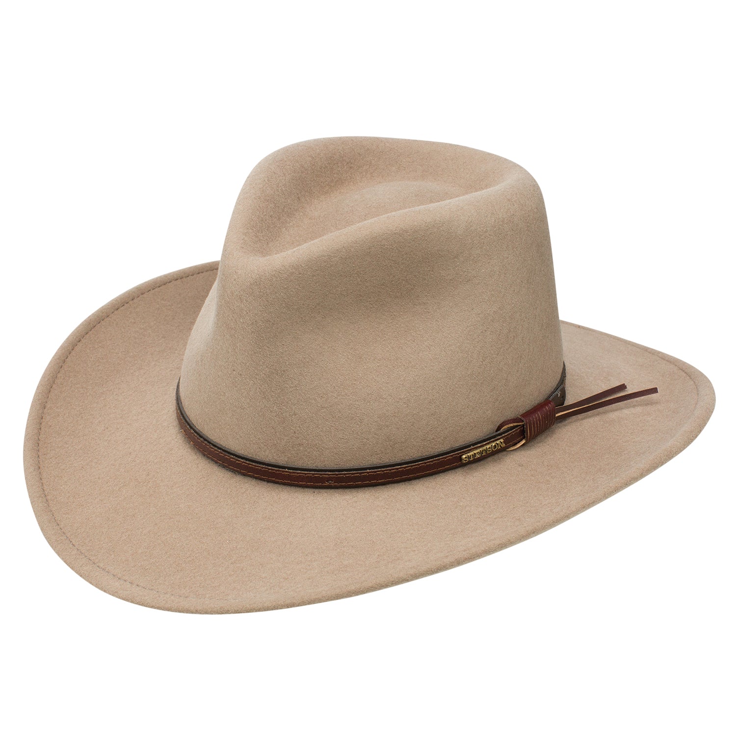 Stetson Bozeman 100% Wool Crushable Hat in Mushroom