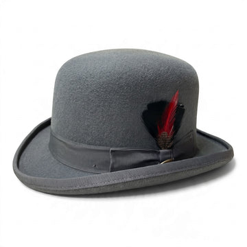Scala 100% Wool Derby Hat in Charcoal