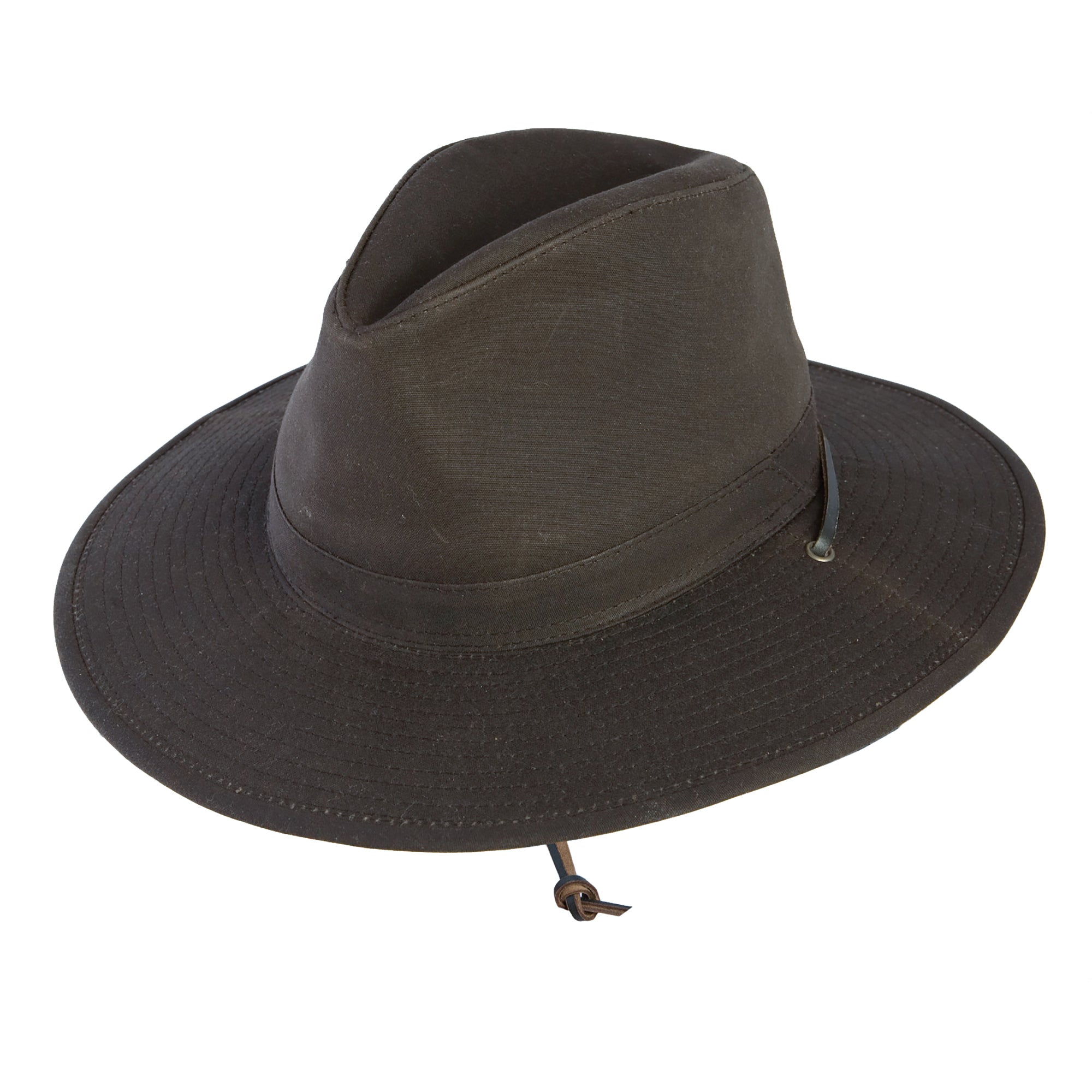 Dobbs Cotton Wax Safari Hat in Brown