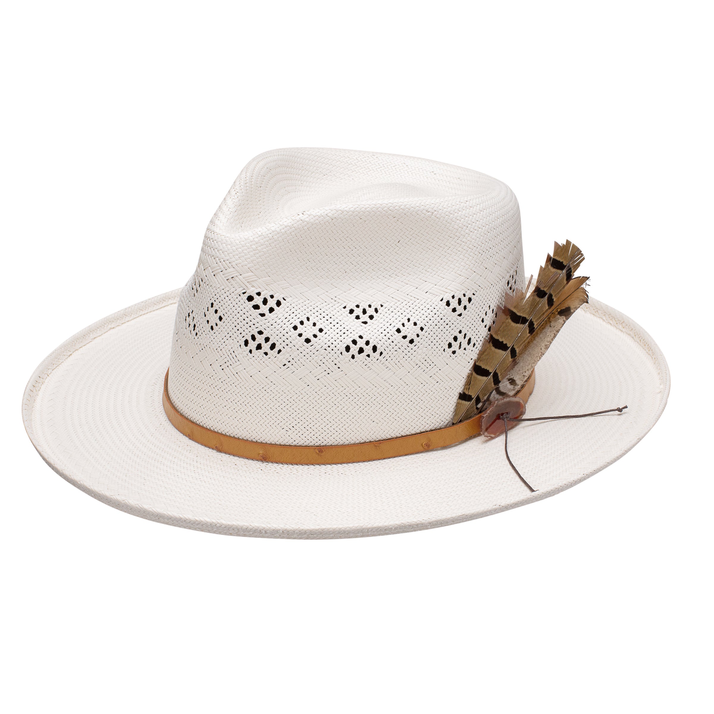 Stetson Andromeda Shantung Straw Fedora Hat