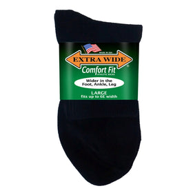 Extra Wide Men's Quarter Sock - Shoe Sizes 12 - 16