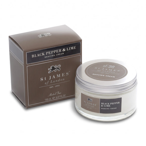 St James of London Black Pepper and Lime Shave Cream