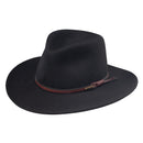 Stetson Bozeman 100% Wool Crushable Hat in Black-1