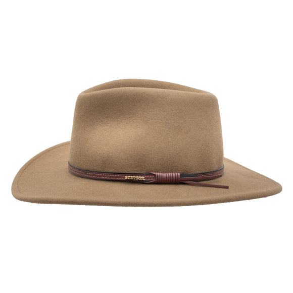 Stetson Bozeman 100% Wool Crushable Hat in Mushroom
