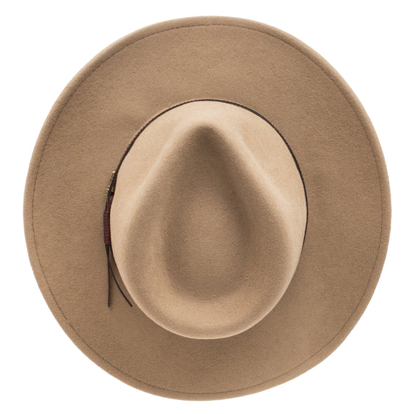 Stetson Bozeman 100% Wool Crushable Hat in Mushroom