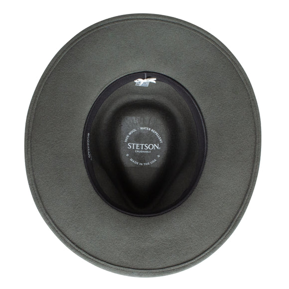 Stetson Bozeman 100% Wool Crushable Hat in Steel