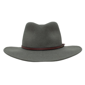 Stetson Bozeman 100% Wool Crushable Hat in Steel - 0