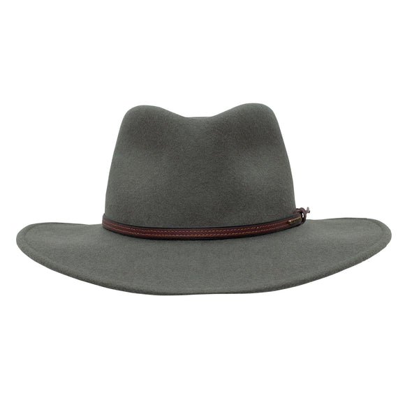 Stetson Bozeman 100% Wool Crushable Hat in Steel