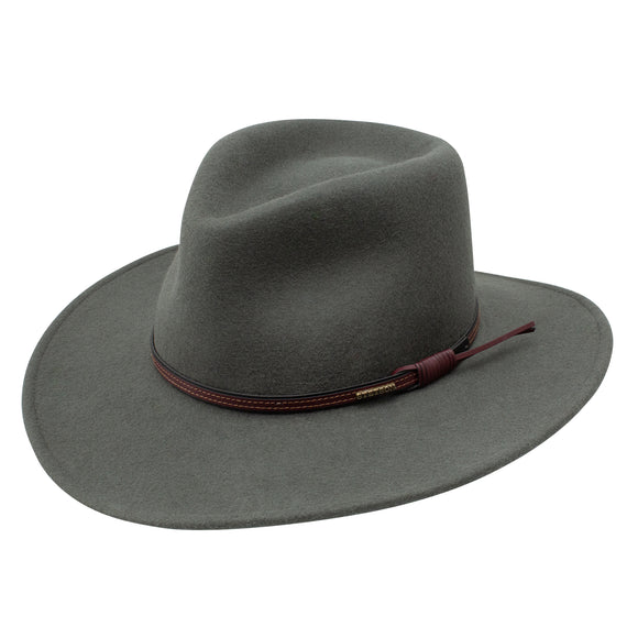 Stetson Bozeman 100% Wool Crushable Hat in Steel